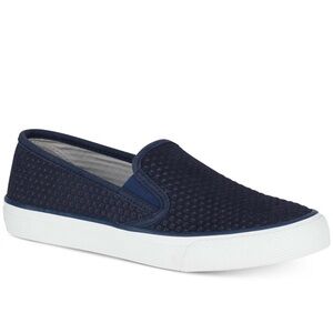 Sperry Women's Dark Blue Textured Slip-On Sneakers